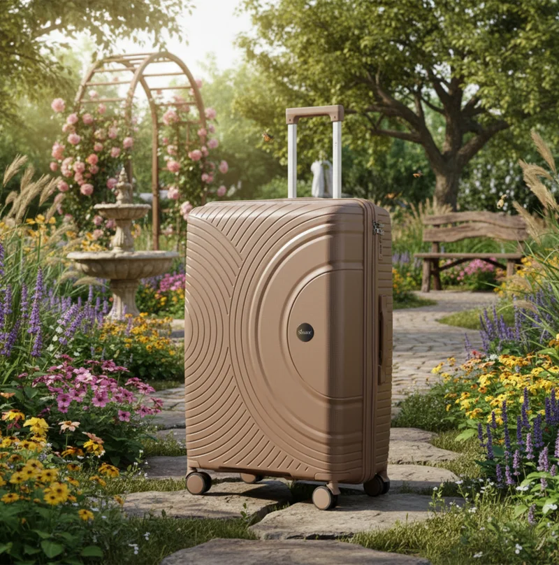 سيناتور حقيبة سفر ترولي متوسطة الحجم للجنسين خفيفة الوزن بعجلات مزدوجة  درجة وسحابات آمنة كاكي